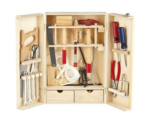 Legno Strumento Set Bambini Falegname Costruttore Giocattolo Custodia 30 Pezzi