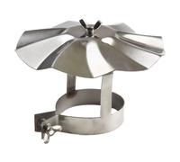 Legno Stufa Camini Cappello Tettuccio Cappuccio 60mm/76mm/106mm Fix Con Viti