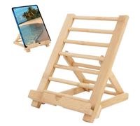 Legno - Supporto tablet portatile, Porta libri regolabile, Supporto da lettura | Šupporto desktop per cellulare, Porta ricettario da cucina per tablet, e-reader, smartphone, comfort per video e lettur