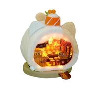 Legno Sushi Ristorante Negozio Modello Casa delle Bambole Con Luce Artigianato Unico Costruisci il Tuo Negozio Artigianato Miniatura LED Light Case