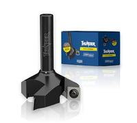 LegnoTools Thunder - Fresa per spianare legno diametro 35 mm, gambo 8 mm, con 3 inserti intercambiabili in metallo duro 10.5 mm - per livellare, bordi e scanalature - per CNC e fresatrice verticale