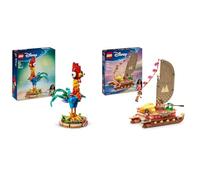 LEGO ǀ Disney Moana 2 Heihei Giocattolo Animale Costruibile + Set Canoe Avventura di Moana 43272 + 43270