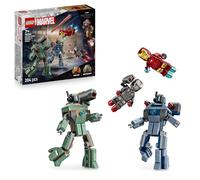 LEGO ǀ Marvel Iron Man e War Machine Contro i Droni Hammer - Giocattolo da Costruire con 2 Minifigure e 2 Action Figure con Shooter - Regalo da Supereroi per Bambini da 7 Anni in su - 76320
