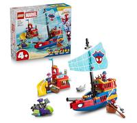 LEGO ǀ Marvel Nave Pirata del Team Spidey - Set dei Supereroi con Nave Giocattolo, 2 Barche e 4 Minifigure - Regalo per Bambini da 4 Anni Fan dello Show Spidey e i Suoi Fantastici Amici - 11208