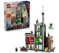 LEGO ǀ Marvel Spider-Man Contro Oscorp - Giocattolo Interattivo con Moto, 8 Minifigure tra cui Miles Morales e Green Goblin - Regalo da Collezione da Supereroi per Bambini e Fan da 10 Anni - 76324