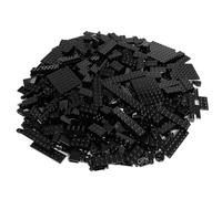 Lego® - 100 mattoncini da costruzione in nero, forme e dimensioni miste, perfetti per progetti di costruzione creativi