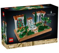 Lego icons 10359 il giardino della fontana, modellino da costruire per adulti da collezione, idea regalo per donna o uomo