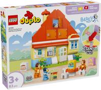 LEGO DUPLO Bluey: Casa della Famiglia Bluey con Gioco di Memoria - Giochi Educativi con 3 Personaggi, Casetta con Finestre Apribili e Gioco da Tavolo - Regalo per Bambine e Bambini 3+ Anni - 10459