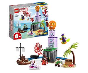 LEGO 10790 Marvel Team Spidey al Faro del Goblin, Giochi per Bambini dai 4 Anni con Miles Morales e Altri, Serie Spidey e i Suoi Fantastici Amici