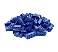 Lego 2 x 4 mattoncini Classic, 100 pezzi - mattoncini singoli in una confezione grande, per piastra e scatola Lego, set per principianti | Basic Bricks (3001) (blu scuro)