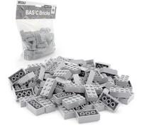 Lego 2 x 4 pietre Classic, 100 pezzi - singoli mattoncini in confezione grande per tavola LEGO e scatola, set per principianti | Basic Bricks (3001) (grigio chiaro)