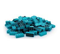 Lego 2 x 4 pietre classiche, 100 pezzi - singoli mattoncini in confezione grande per tavola Lego e scatola, set per principianti | Basic Bricks (3001) (turchese scuro)