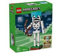 LEGO Minecraft Scheletro Giocattolo - Action Figure di Mob con Elmo di Diamante, Arco e Frecce e Base in Erba - Decorazione Cameretta - Regalo per Gamer, Bambini e Bambine da 10 Anni in su - 21594