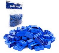 LEGO 2x4 Mattoncini Classic, Blu, 100 pezzi - Parti singoli nella confezione grande, mattoni basici | Basic Bricks (3001)