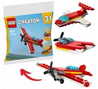 Costruzioni veicolo 3 in 1 Creations - Aeroplano rosso iconico