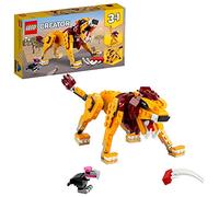 LEGO 31112 Creator Leone Selvatico, Giocattolo 3 in 1, Modellini da Costruire di Animali, Struzzo e Facocero, Giochi per Bambini e Bambine, Idee Regalo