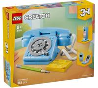 LEGO Creator 3in1 Telefono Retrò con Disco di Selezione Rotante - Si Trasforma in un Modello Anni '80 o in 2 Telefoni Cellulari Anni 2000 - Regalo Creativo per Bambine e Bambini da 8 Anni - 31174