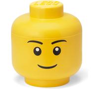 Lego Uomo L Iconica Testa Grande, Scatola Porta Oggetti Impilabile, 8,5 L, Ragazzo, Giallo, 24 x 24 x 27.1 cm, 510 grammi