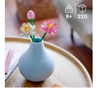 LEGO 40647 Creator Fiori di loto, kit di costruzione per ragazze e ragazzi dagli 8 anni, con 3 fiori artificiali
