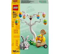 LEGO 40808 Seasonal - Coniglietto di Pasqua e caccia alle uova di Pasqua, set di costruzioni con 140 pezzi, inclusi coniglietto, pulcino e uova di Pasqua, decorazione primaverile, regalo creativo per