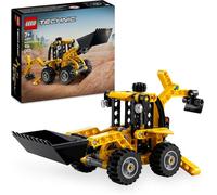 Lego technic scavatrice a cucchiaia rovescia, giochi per bambini 7+, veicolo con escavatore posteriore, pala e stabilizzatori