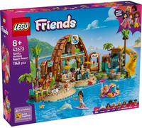LEGO Friends Vacanza al Beach Resort - Gioco con 6 Mini Bamboline, Animali Giocattolo come Tartaruga e Delfino, Chiosco dei Gelati e Accessori - Regalo di Compleanno per Bambine da 8 Anni - 42673
