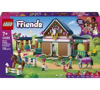lego friends - scuderia e accademia di equitazione - lego 42688 con passeggino giocattolo e accessori 735pz anni 7+