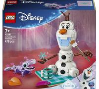 LEGO | Disney Frozen Il Divertente Picnic di Olaf e Bruni - Pupazzo di Neve Giocattolo con Coperta da Picnic e Accessori - Decorazione per la Camera da Letto - Regalo per Bambine da 7 Anni - 43287