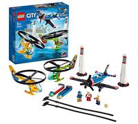 LEGO City Air Race 60260 Flying Helicopter Toy, Features 2 Ripcord Helicopters, Stunt Plane Aircraft Toy, 2 Pylons, Plus Rivera, Xtreme and Vitarush Pilot Minifigures, New 2020 (140 Pieces)