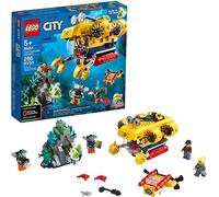 LEGO 60264 City Ocean Exploration Submarine con sottomarino, barriera corallina, drone sott'acqua, rana pescatrice splendente al buio e 4 minifigure per esploratori marini, 286 pezzi (versione