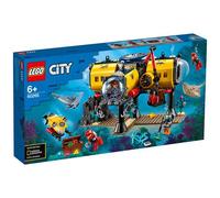 LEGO 60265 City Base per Esplorazioni Oceaniche, Sottomarino Giocattolo, Animali Marini Squalo e Manta, Giochi per Bambini dai 6 Anni in su