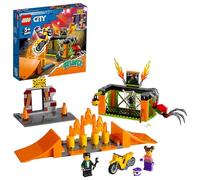 lego city - stunt park - lego 60293 moto acrobatica giocattolo con funzione carica e vai anni 5+
