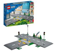 LEGO 60304 City Road Plates Building Toys, Set with Traffic Lights, Trees & Glow