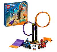 LEGO 60360 City Stuntz Sfida Acrobatica: Anelli Rotanti con Moto Giocattolo Carica e Vai, Giochi per Bambini e Bambine da 6 Anni, Gare per 1 o 2 Giocatori