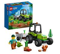 LEGO 60390 City Trattore del Parco con Rimorchio Giocattolo, Giochi per Bambini dai 5 Anni in su con Minifigure, Animali e Veicolo Agricolo, Idea Regalo