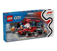 LEGO 60443 Pitstop e meccanici con monoposto Ferrari F1