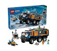 LEGO City Arctic Explorer Science Lab Truck Toy - Exploration Vehicle with Steering & Suspension - incl. a Snowscooter, 5 Minifigures & 3 Wolf Animal Figures - Gift for 8+ Year Old Boys - 60471