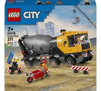 LEGO City Betoniera Giocattolo - Gioco Didattico con Veicolo da Cantiere, 3 Minifigure, Tamburo Rotante e Funzione di Scarico Cemento - Idea Regalo di Compleanno per Bambini da 7 Anni in su - 60478