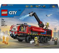 LEGO City Autopompa dell’Aeroporto - Camion Giocattolo dei Pompieri - Veicolo di Emergenza con 4 Minifigure di Vigili del Fuoco - Idea Regalo per Bambini da 7 Anni in su e Fan dell'Ingegneria - 60499