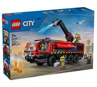 LEGO City Autopompa dell’Aeroporto - Camion Giocattolo dei Pompieri - Veicolo di Emergenza con 4 Minifigure di Vigili del Fuoco - Idea Regalo per Bambini da 7 Anni in su e Fan dell'Ingegneria - 60499
