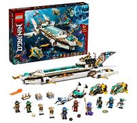 LEGO 71756 NINJAGO Idro-Vascello, Sottomarino Giocattolo per Bambini di 9 Anni con le Minifigure dei Ninja Kai e Nya
