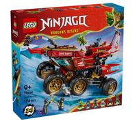 LEGO NINJAGO Bounty di Terra - Giocattolo Ninja 3 in 1 Trasformabile in Nave Volante, Macchina e Moto con 6 Minifigure - Regalo per Bambini da 9 Anni in su Fan di La Rivolta dei Draghi - 71869