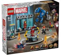 LEGO Marvel Laboratorio di Iron Man: Sala delle Armature - Giocattolo per Fan dei Supereroi con Mech e 5 Minifigure tra cui Aldrich Killian e Robot Dum-E - Regalo Avengers per Bambini da 8 Anni 76315
