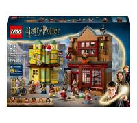 LEGO Harry Potter Accessori di Prima Qualità per il Quidditch e Gelateria - 2 Negozi Giocattolo di Diagon Alley, 6 Personaggi e Accessori come la Scopa Nimbus 2000 - Regalo per Bambini da 8 Anni 76452