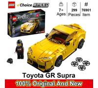 LEGO 76901Speed Champions Toyota GR Supra Set di costruzioni di giocattoli per auto sportive da collezione con minifigure di pilota da corsa
