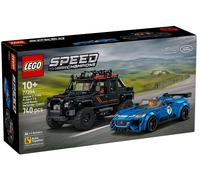 LEGO Speed Champions Jaguar Project 7 e Land Rover Defender - Kit di Modellismo STEM con 2 Macchine Giocattolo e 2 Minifigure di Piloti - Regalo di Compleanno per Bambini da 10 Anni in su - 77264