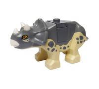 LEGO Animal Jurassic World Tan con dinosauro triceratopo bambino grigio...