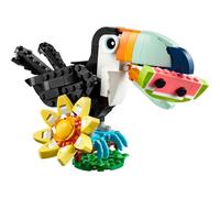 LEGO Creator 3 in 1 Animali Selvatici: Tucano Tropicale con Fiore - Animale Giocattolo Trasformabile in Farfalla o Pesce Tropicale - Regalo Creativo per Bambine e Bambini da 7 Anni in su - 31173