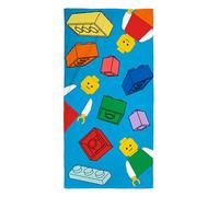 LEGO® Asciugamano Ufficiale | Morbidezza ultra morbida, Design Colourblock | Perfetto per casa, bagno, spiaggia e piscina | 100% cotone | Taglia unica 140 x 70 cm | Blu