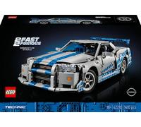 LEGO Technic Auto Nissan Skyline GT-R (R34) 2 Fast 2 Furious - Modellino da Costruire per Adulti con Funzione di Derapata, Sterzo, Sospensioni e un Motore a 6 Cilindri - Regalo da Collezione - 42110